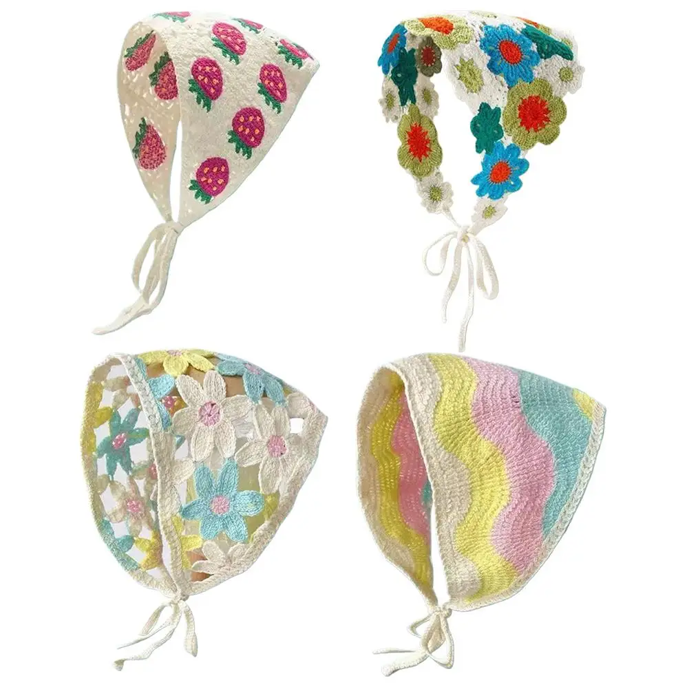 Handmade Crochet Flower Triangle Headband Breathable Mesh Hair Scarf for Women Girls Sun Protection Outdoor Picnic Head Wrap
Handmade Crochet Flower Triangle Headband Breathable Mesh Hair Scarf for Women Girls Sun Protection Outdoor Picnic Head Wrap