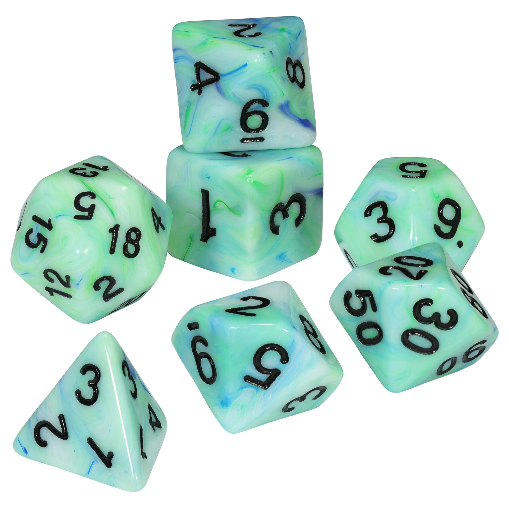 Elegant Swirl Pattern Dice Set - 7pcs Plastics Polyhedral Dice for Tabletop RPG Enthusiasts
Elegant Swirl Pattern Dice Set - 7pcs Plastics Polyhedral Dice for Tabletop RPG Enthusiasts