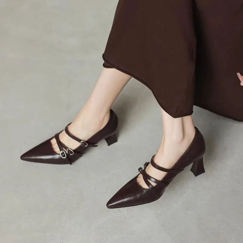 Туфли-лодочки Baotou Royal Sister, сексуальные черные туфли на высоком каблуке с острым носком, женские весенне-осенние туфли на тонком каблуке
Туфли-лодочки Baotou Royal Sister, сексуальные черные туфли на высоком каблуке с острым носком, женские весенне-осенние туфли на тонком каблуке