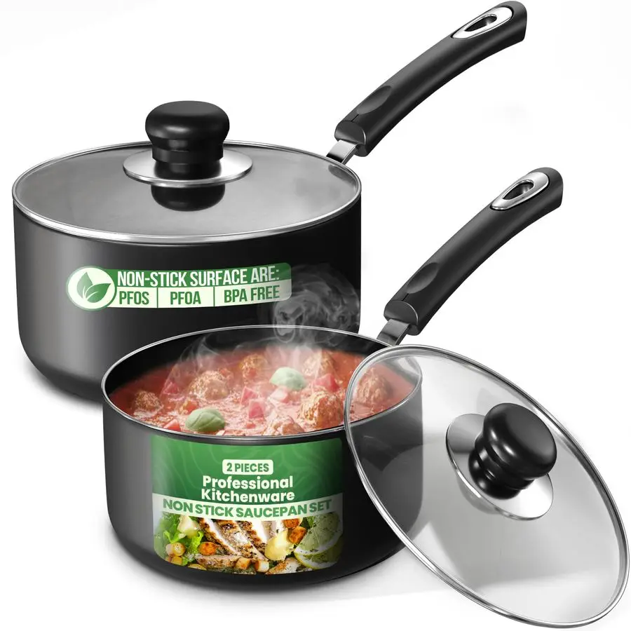 Набор антипригарных кастрюль с крышками, 1 и 2 литра, многофункциональные маленькие кухонные кастрюли для приготовления пищи с антипригарным покрытием
Набор антипригарных кастрюль с крышками, 1 и 2 литра, многофункциональные маленькие кухонные кастрюли для приготовления пищи с антипригарным покрытием