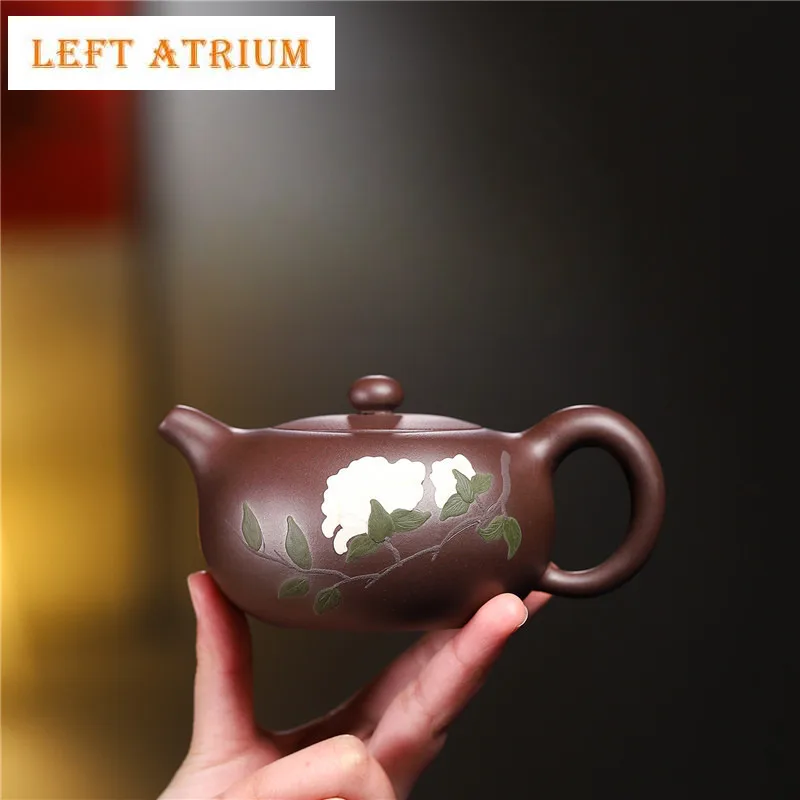 270ml Exquisite Yixing Purple Clay Teapots Handmade Blossom Pot Raw Ore Purple Mud Kettle With Infuser Zisha Tea Set Collection
270ml Exquisite Yixing Purple Clay Teapots Handmade Blossom Pot Raw Ore Purple Mud Kettle With Infuser Zisha Tea Set Collection