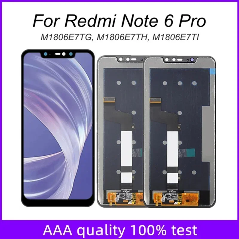 6.26" For Xiaomi Redmi Note 6 Pro Touch screen M1806E7TG, M1806E7TH LCD Display Assembly Repair Parts For Redmi note6 Pro LCD
6.26" For Xiaomi Redmi Note 6 Pro Touch screen M1806E7TG, M1806E7TH LCD Display Assembly Repair Parts For Redmi note6 Pro LCD