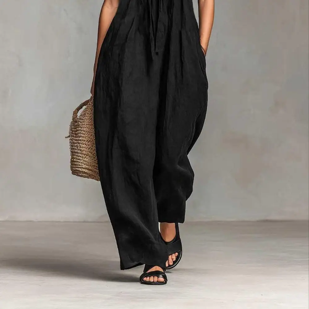 Loose Women's Casual Pants Pure Color Self-Belt Wide Leg Comfortable Leisure Trousers for Women Casual Fashion Polyester Fiber
Loose Women's Casual Pants Pure Color Self-Belt Wide Leg Comfortable Leisure Trousers for Women Casual Fashion Polyester Fiber