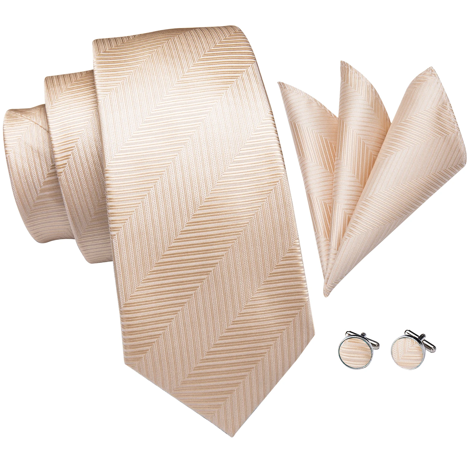 Elegant Striped Men Tie Handkerchief Cufflinks Set Beige Ivory Necktie for Man Male Wedding Business Ties Formal Casual Gift
Elegant Striped Men Tie Handkerchief Cufflinks Set Beige Ivory Necktie for Man Male Wedding Business Ties Formal Casual Gift