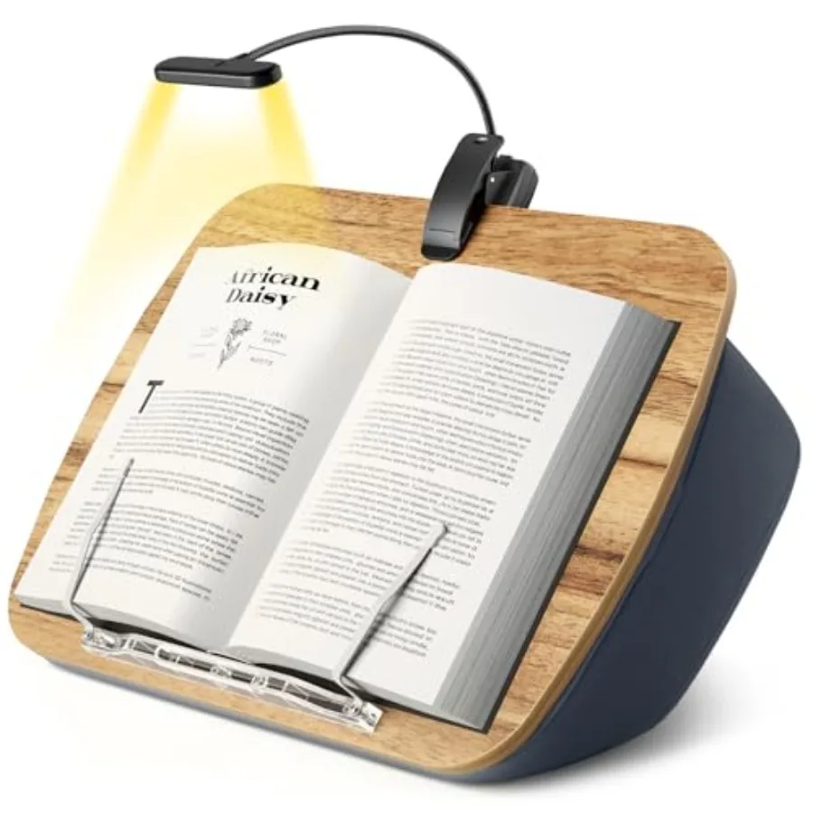 Reading Book Pillow Stand with 3-Color Adjustable Light Hands-Free Book Holder for Bed or Lap Wooden Surface AAA Batteries Requ
Reading Book Pillow Stand with 3-Color Adjustable Light Hands-Free Book Holder for Bed or Lap Wooden Surface AAA Batteries Requ