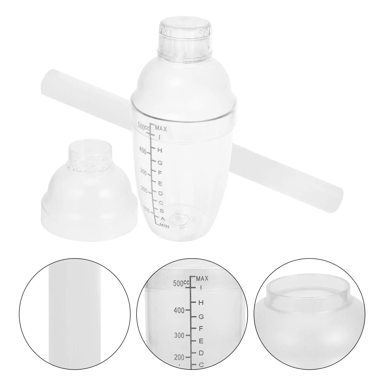500Ml Plastic Cocktail Shaker Martini Shaker Set Muddler Lid Ice Drink Mixer Bartending Bar Tools Empty Wine Mixer
500Ml Plastic Cocktail Shaker Martini Shaker Set Muddler Lid Ice Drink Mixer Bartending Bar Tools Empty Wine Mixer