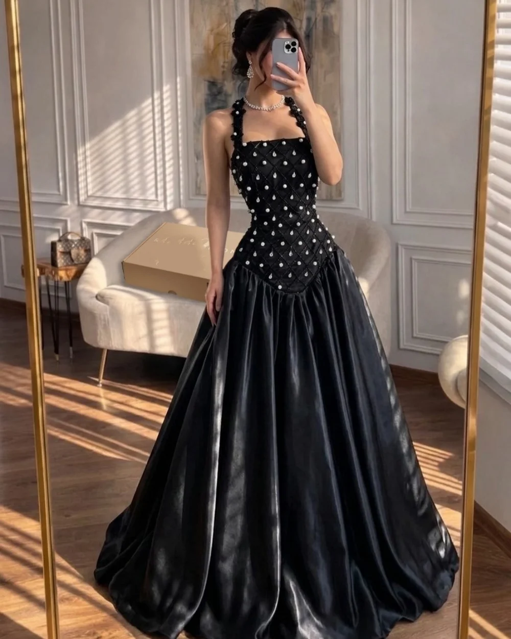 Customized Modern Style Women Jersey Rhinestone Pearl Handmade Flower A-Line Evening Dress Fashion Halter Sleeveless Party Gowns
Customized Modern Style Women Jersey Rhinestone Pearl Handmade Flower A-Line Evening Dress Fashion Halter Sleeveless Party Gowns