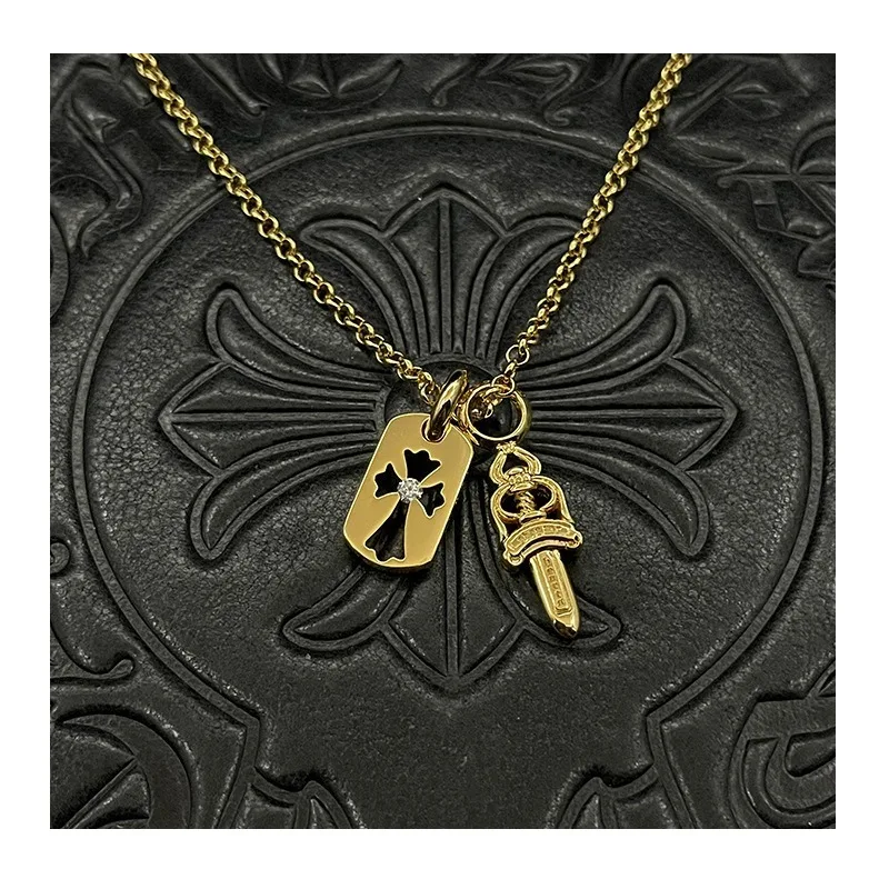 Punk Hip Hop Thai Silver Gold Plated Army Sword Small Pendant Necklace Premium Autumn and Winter Sweater Chain Accessories
Punk Hip Hop Thai Silver Gold Plated Army Sword Small Pendant Necklace Premium Autumn and Winter Sweater Chain Accessories