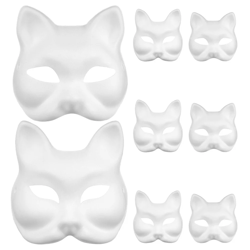 8Pcs DIY Blank Fox Cat Masks White Paper Animal Masks Unpainted for Halloween Masquerade Party Cosplay Art Crafts Supplies
8Pcs DIY Blank Fox Cat Masks White Paper Animal Masks Unpainted for Halloween Masquerade Party Cosplay Art Crafts Supplies