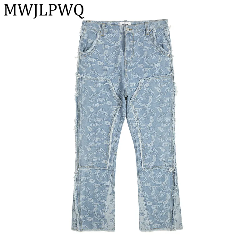 MWJLPWQ American Retro Street INS Trend Flared JeansMen's Rough Edge Spliced Printed Design Fashion Casual Loose Trousers 13950
MWJLPWQ American Retro Street INS Trend Flared JeansMen's Rough Edge Spliced Printed Design Fashion Casual Loose Trousers 13950