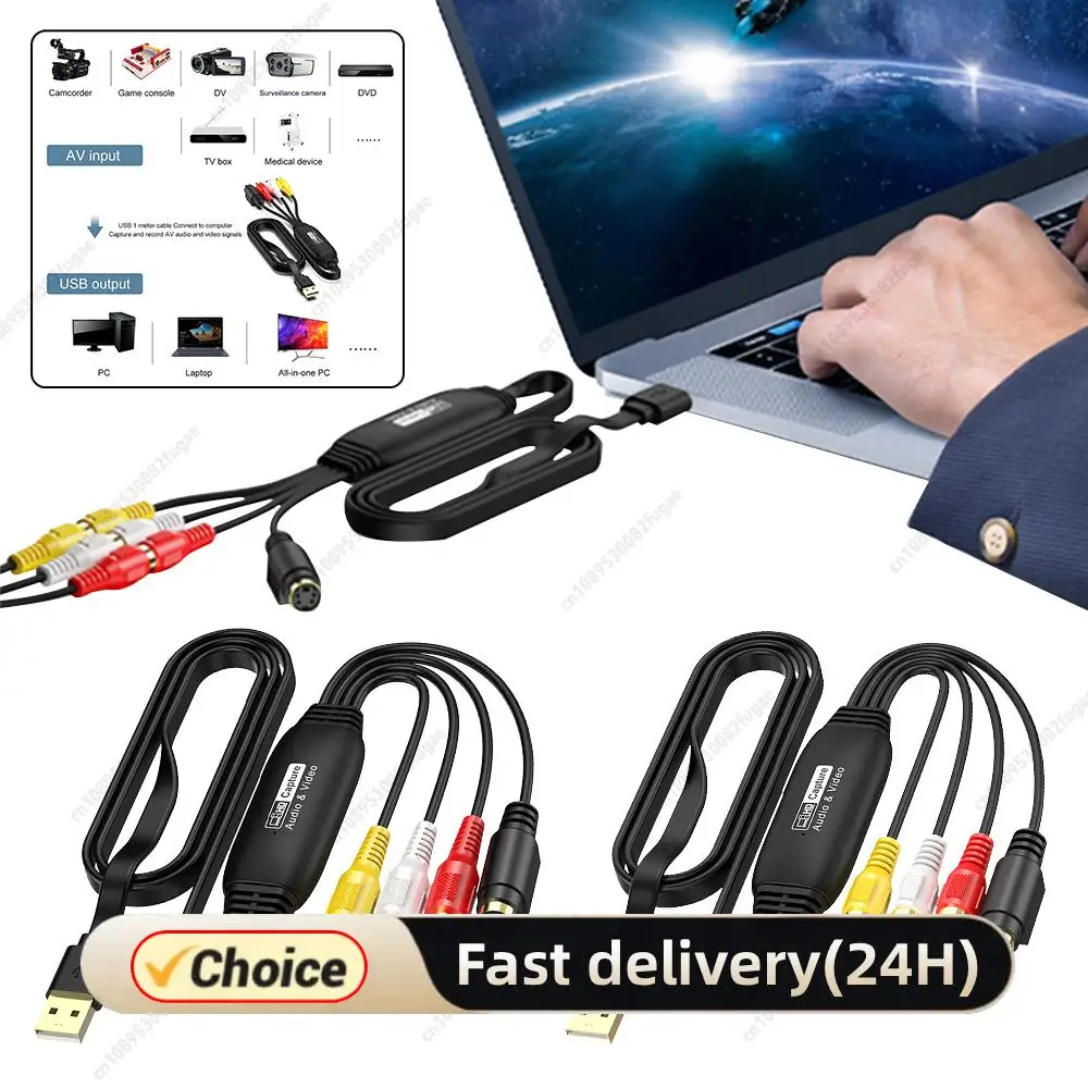 USB-карта видеозахвата VHS TV DVD VCR USB-AV-адаптер видеозахвата RCA-USB-видеоконвертер для ПК
USB-карта видеозахвата VHS TV DVD VCR USB-AV-адаптер видеозахвата RCA-USB-видеоконвертер для ПК