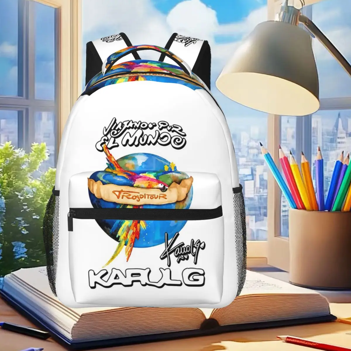Karol G Tropicoqueta Album Graphic Backpack Student Boys Girls BookBag Kids School Bag Computer Shoulder Bags for Men Women
Karol G Tropicoqueta Album Graphic Backpack Student Boys Girls BookBag Kids School Bag Computer Shoulder Bags for Men Women