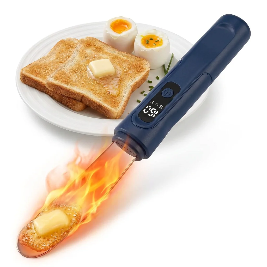 Rechargeable Hard Butter Cutter Slicer Heated Spreader Knife with Temperature Control for Cheese Honey and Peanut Butter
Rechargeable Hard Butter Cutter Slicer Heated Spreader Knife with Temperature Control for Cheese Honey and Peanut Butter