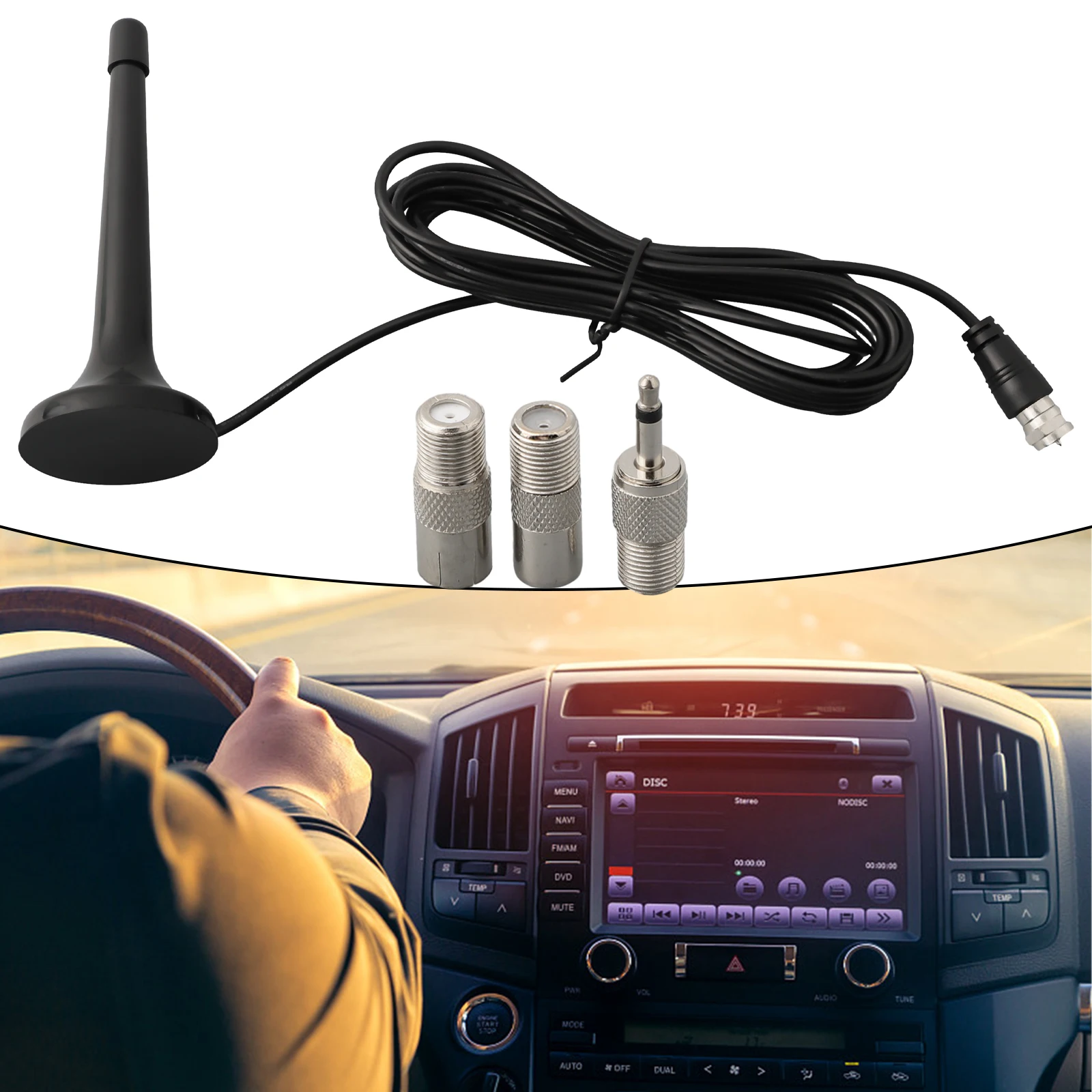 3meters FM Radio Antenna DAB Telescopic Antenna With Magnetic Base 3Plug Adapters Home Indoor TV Radio Tools Accessories
3meters FM Radio Antenna DAB Telescopic Antenna With Magnetic Base 3Plug Adapters Home Indoor TV Radio Tools Accessories