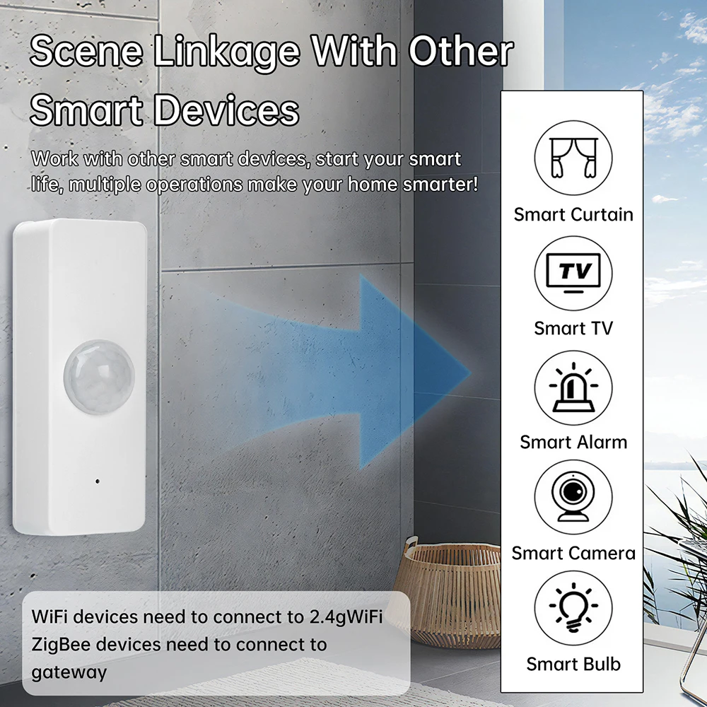 Умный датчик движения Tuya ZigBee WIFI, детектор движения человека, датчик присутствия, управление через приложение, защита безопасности для Alexa Google Home
Умный датчик движения Tuya ZigBee WIFI, детектор движения человека, датчик присутствия, управление через приложение, защита безопасности для Alexa Google Home