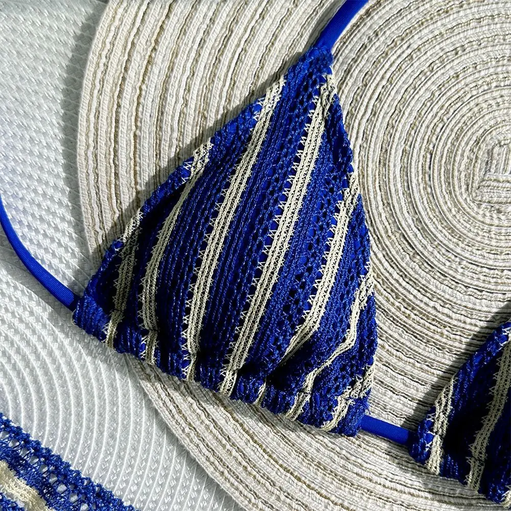 Fashion Vintage Women Swimsuit Striped Tie Details Bikini Set 3-Piece Set Small Busts Fit Beach Bikini Beach Vacations
Fashion Vintage Women Swimsuit Striped Tie Details Bikini Set 3-Piece Set Small Busts Fit Beach Bikini Beach Vacations