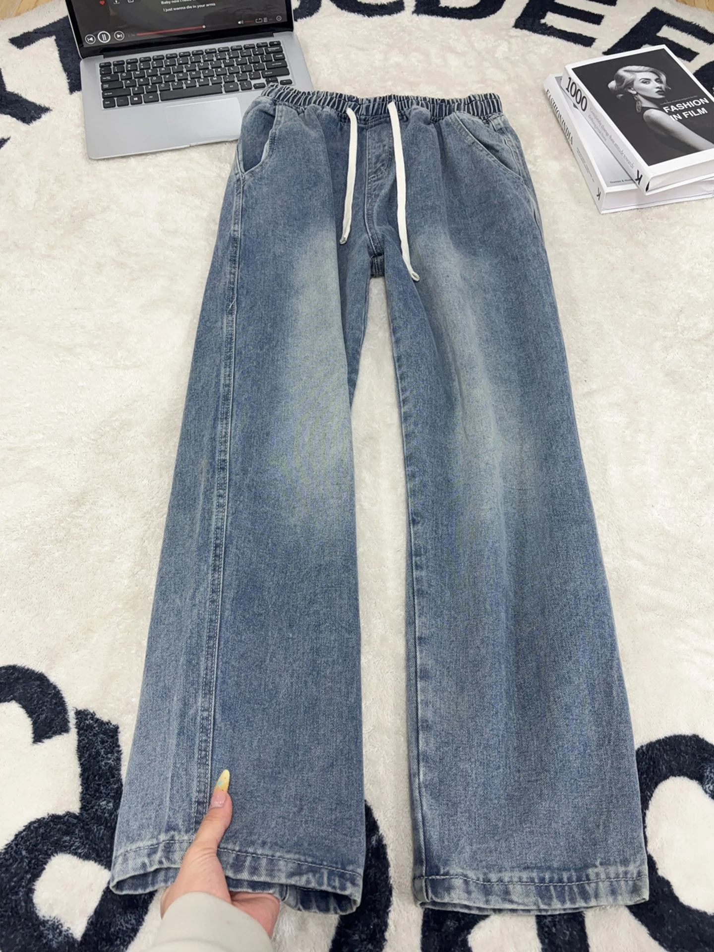 Мужские джинсы Deep Blue adient с эластичным поясом и прямым кроем, в американском стиле High Street, повседневные, из хлопкового денима
Мужские джинсы Deep Blue adient с эластичным поясом и прямым кроем, в американском стиле High Street, повседневные, из хлопкового денима