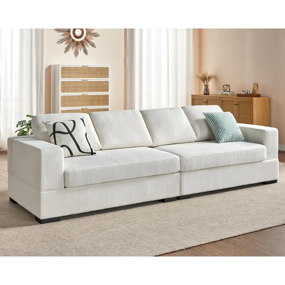 114” 4-Seater Sofa, Oversized Rectangular Couch with Wide Armrests, Deep Seat Corduroy Sofa, Customized
114” 4-Seater Sofa, Oversized Rectangular Couch with Wide Armrests, Deep Seat Corduroy Sofa, Customized
