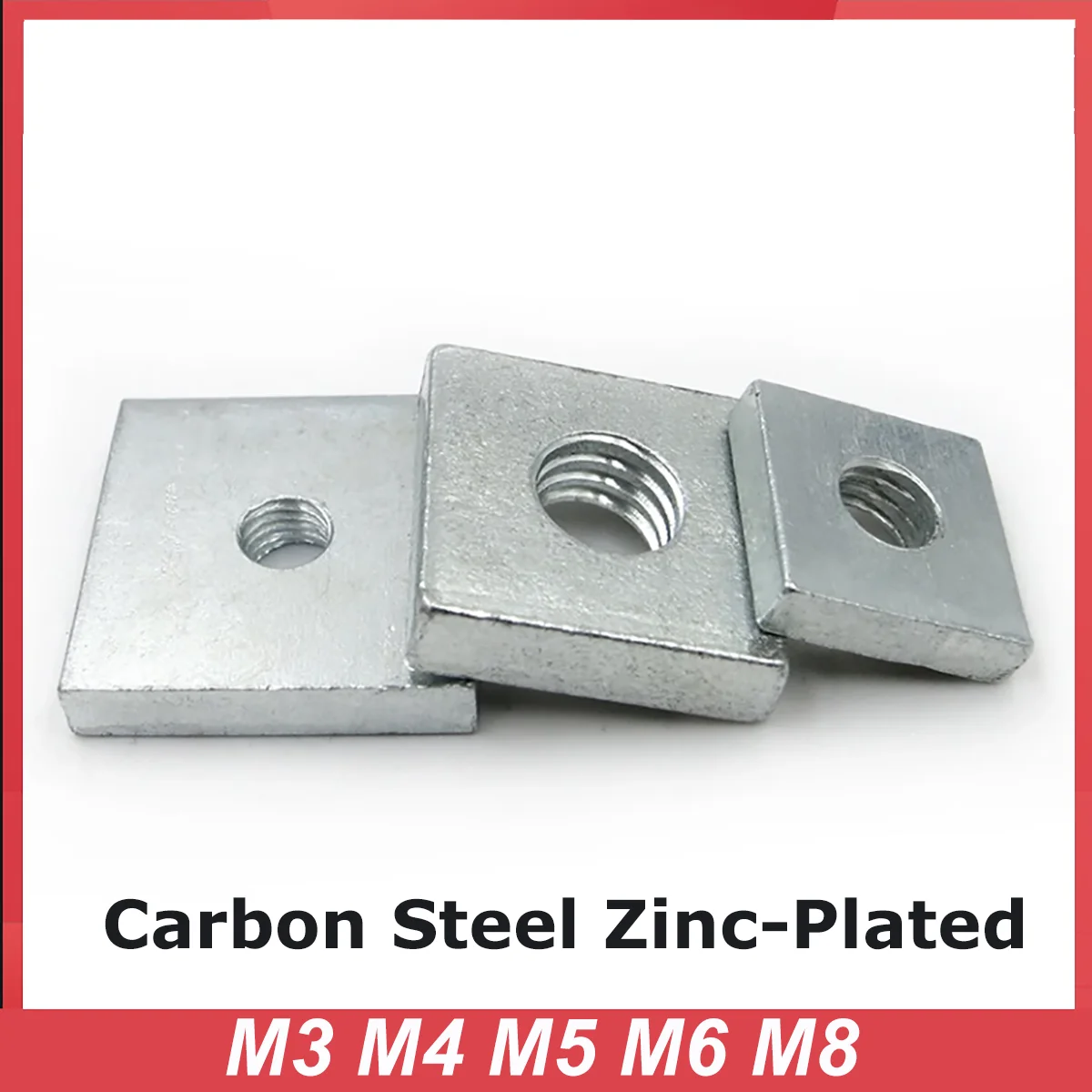 M3 M4 M5 M6 M8 Carbon Steel Galvanized Zinc Plated Square Nut DIN562 Thin Quadrangle Slider Block for Aluminum Profile Accessory
M3 M4 M5 M6 M8 Carbon Steel Galvanized Zinc Plated Square Nut DIN562 Thin Quadrangle Slider Block for Aluminum Profile Accessory