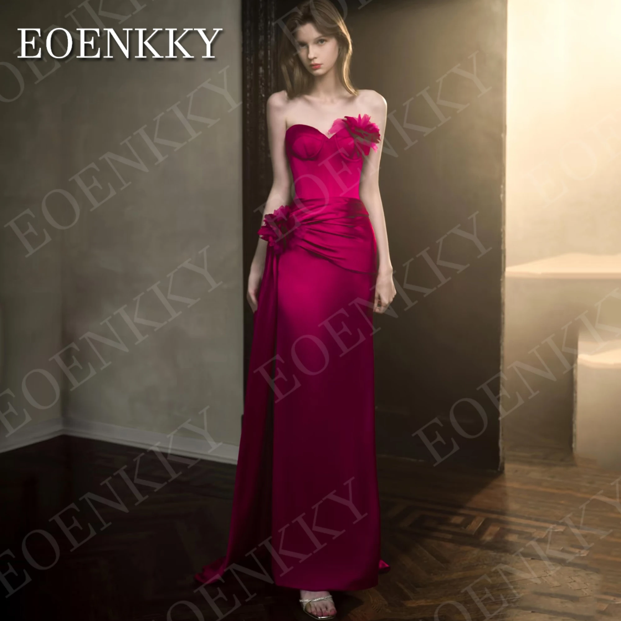 EOENKKY Evening Dress Sleeveless Mermaid Fuchsia Strapless Satin Sweetheart Wedding Guest Dresses Customized платье вечернее
EOENKKY Evening Dress Sleeveless Mermaid Fuchsia Strapless Satin Sweetheart Wedding Guest Dresses Customized платье вечернее