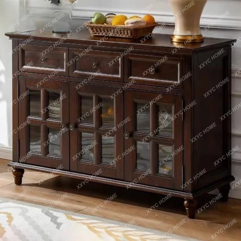 LLSolid wood dining side cabinet retro locker
LLSolid wood dining side cabinet retro locker