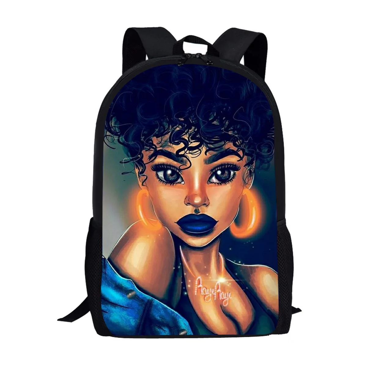 Cartoon Youthful African girl Student School Bags Notebook Backpacks 3D Printed Oxford Waterproof Boys/Girls Travel Bags
Cartoon Youthful African girl Student School Bags Notebook Backpacks 3D Printed Oxford Waterproof Boys/Girls Travel Bags