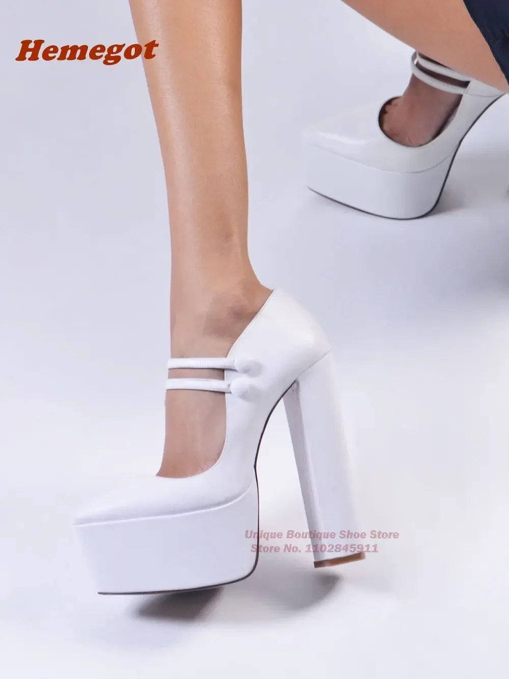 White Platform Chunky Heels Pumps Button Shallow Round Toe Women's Pumps Newest 2024 Summer Runway Wedding Shoes Solid Leather
White Platform Chunky Heels Pumps Button Shallow Round Toe Women's Pumps Newest 2024 Summer Runway Wedding Shoes Solid Leather
