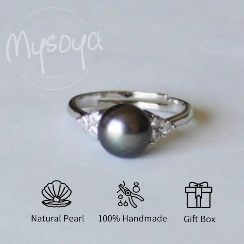 Открытое кольцо Mysoya с черным пресноводным жемчугом и кубическим цирконием, подарочная коробка, идеально подходит для свадеб, дней рождения, Дня святого Валентина
Открытое кольцо Mysoya с черным пресноводным жемчугом и кубическим цирконием, подарочная коробка, идеально подходит для свадеб, дней рождения, Дня святого Валентина