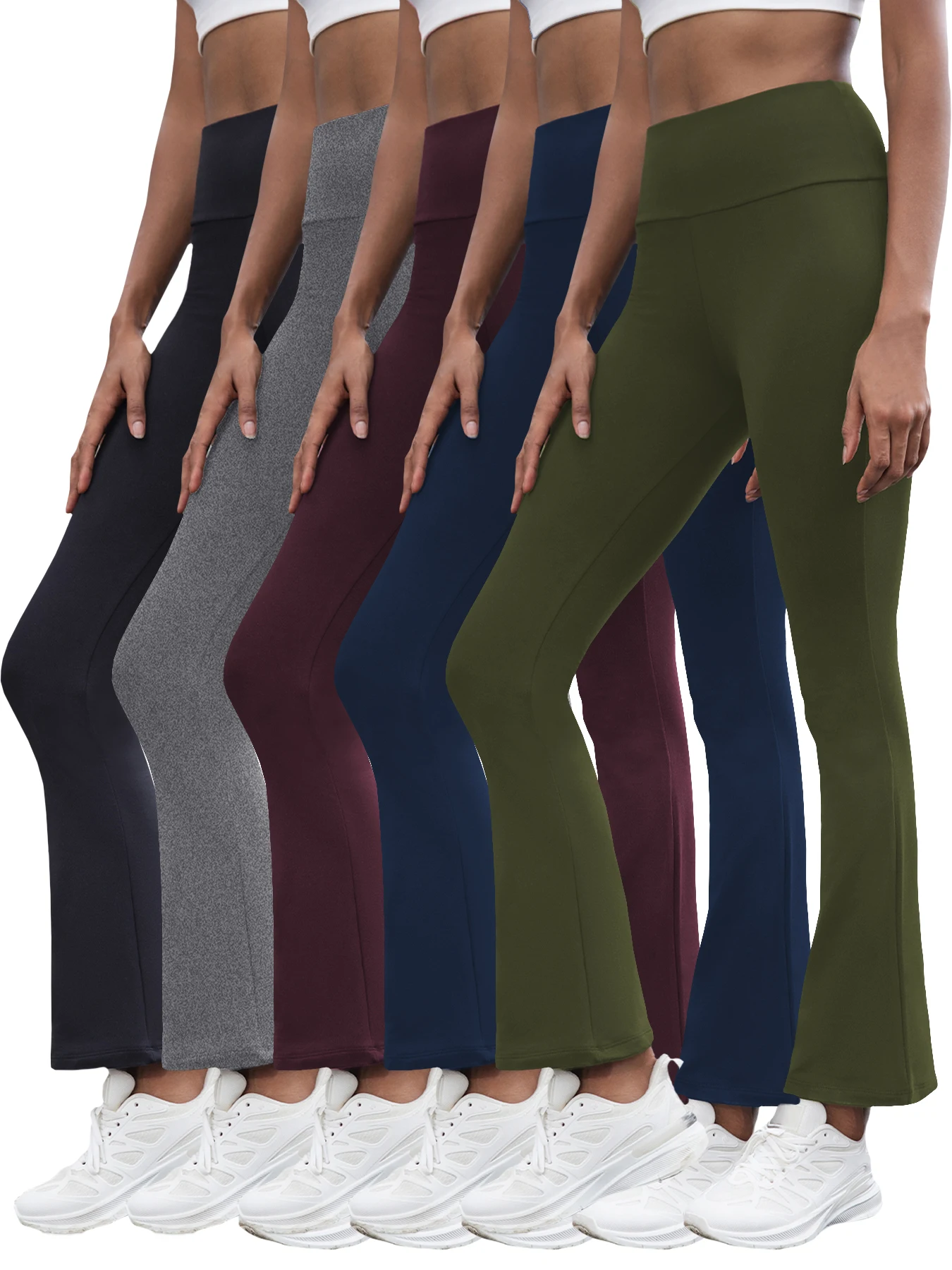 5 Pack Women's Super Soft High Waisted Fleece Flare Leggings. Tummy Control Soft Bootleg Bootcut Pants
5 Pack Women's Super Soft High Waisted Fleece Flare Leggings. Tummy Control Soft Bootleg Bootcut Pants