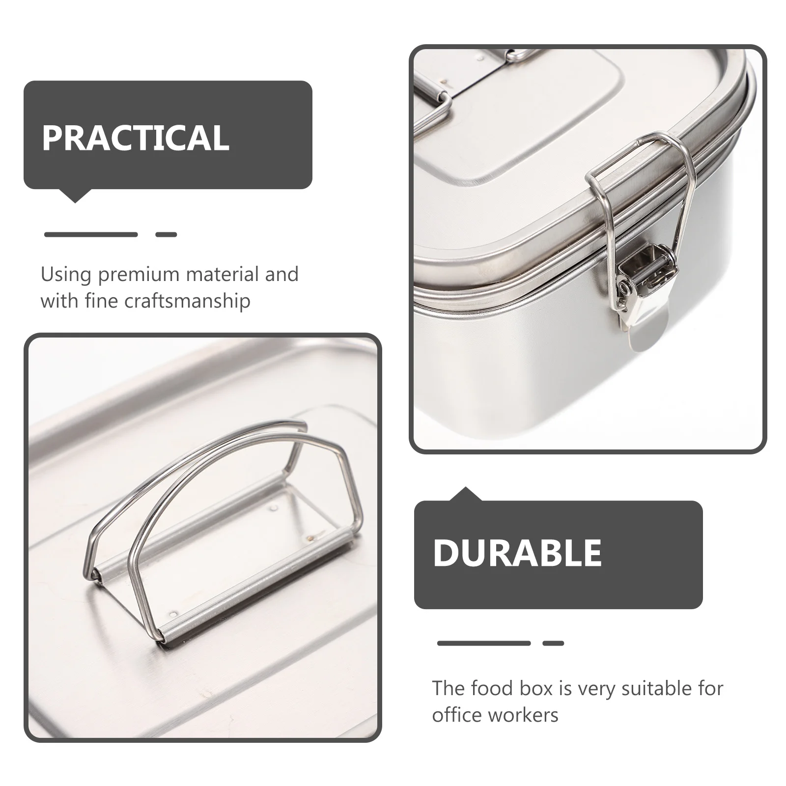 304 Stainless Steel Lunch Box Portable Rectangle Suitable for Kids Adults Backpack Metal
304 Stainless Steel Lunch Box Portable Rectangle Suitable for Kids Adults Backpack Metal