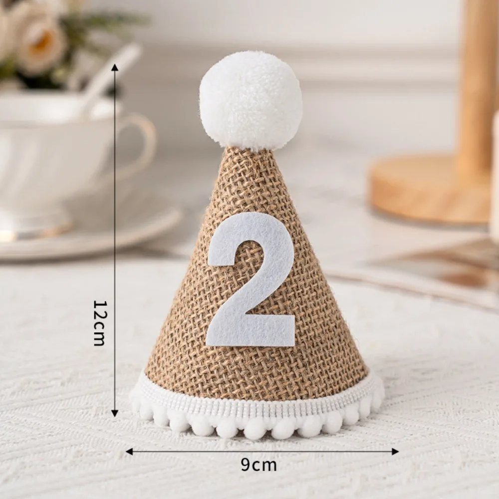 Burlap Material Burlap Birthday Hat 100-day Newborn Hat 1~3 Year Birthday Party Hat Photo Props Newborn Size Birthday Headband
Burlap Material Burlap Birthday Hat 100-day Newborn Hat 1~3 Year Birthday Party Hat Photo Props Newborn Size Birthday Headband