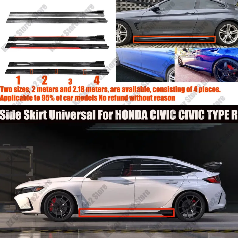 FOR HONDA CIVIC CIVIC TYPE R 2M Car Side Skirt Extension Plate Lip Separator Bumper 2.18M Racing Side Spoiler Universal Car Side
FOR HONDA CIVIC CIVIC TYPE R 2M Car Side Skirt Extension Plate Lip Separator Bumper 2.18M Racing Side Spoiler Universal Car Side