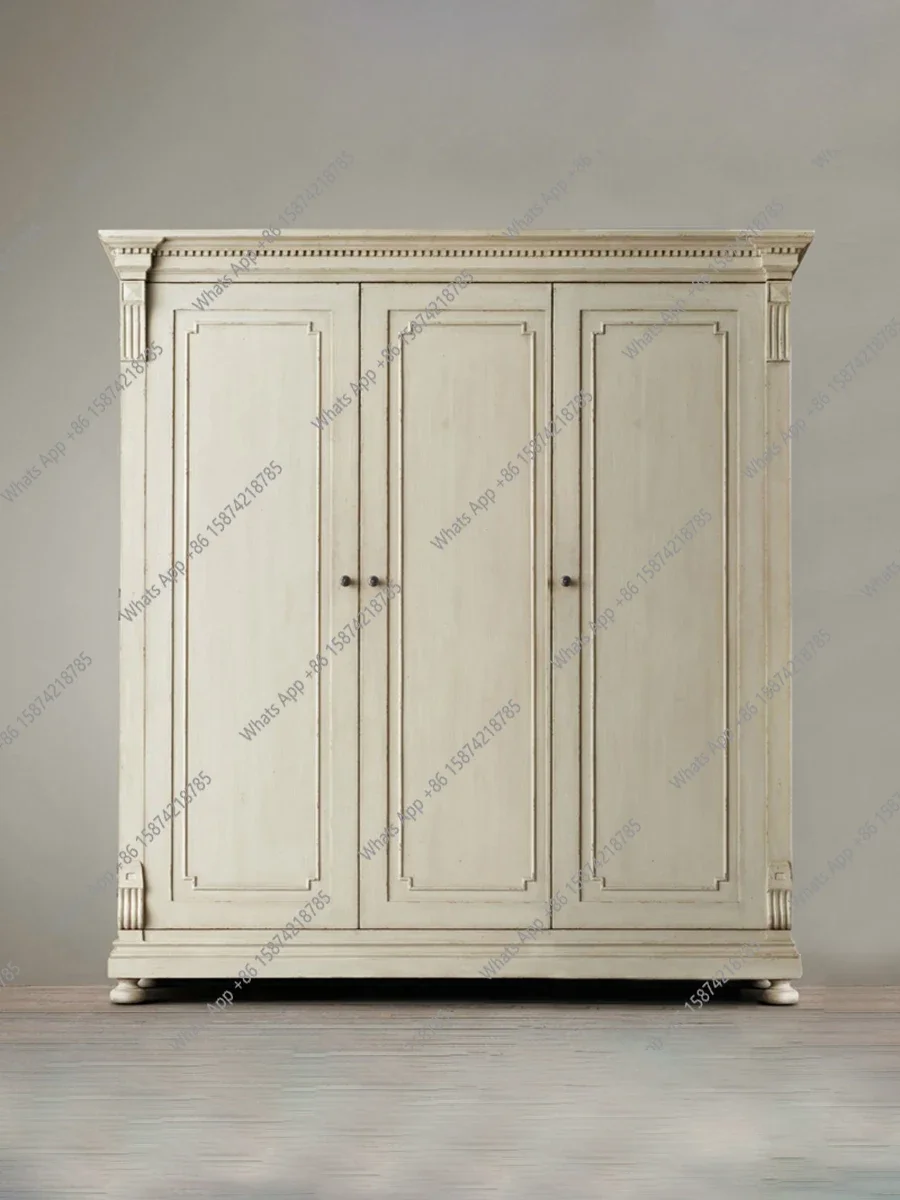 S American Solid Wood Oak Wardrobe Four Doors Double Door Wardrobe French Retro Simple Home Combination Cabinet
S American Solid Wood Oak Wardrobe Four Doors Double Door Wardrobe French Retro Simple Home Combination Cabinet