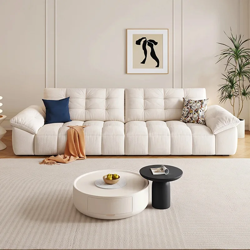 Cat scratching fabric sofa modern simple cream style living room high backrest straight row sofa
Cat scratching fabric sofa modern simple cream style living room high backrest straight row sofa