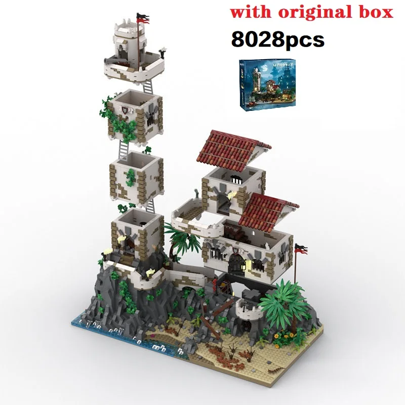 Original box of 8028 creative pirate themed model building blocks set, Sovaj Port: Curse Beach, including paper assembly guide
Original box of 8028 creative pirate themed model building blocks set, Sovaj Port: Curse Beach, including paper assembly guide