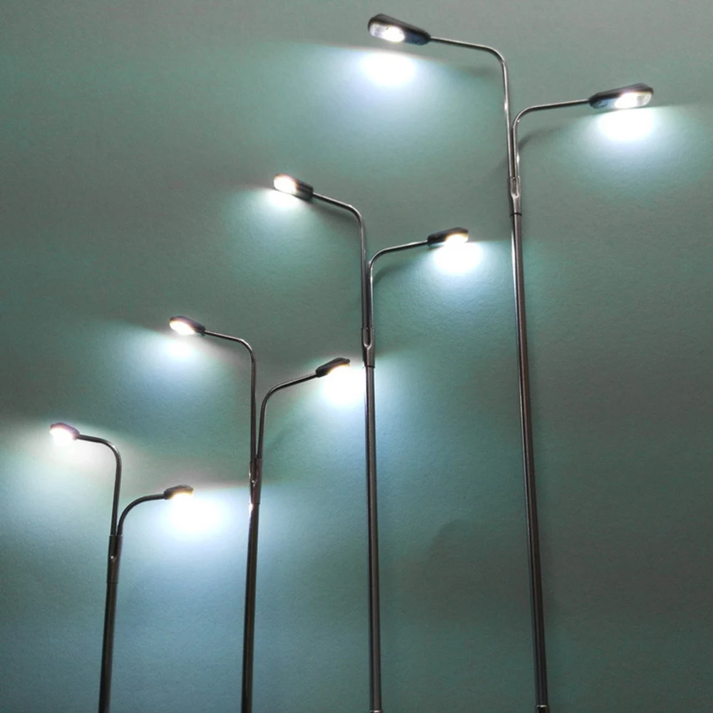 10pcs Model Railway Street Light Scale 1:75/100/150/200 Lamp Warm White LED Train Lamp Two-heads Landscape Railroad Lamp Layout
10pcs Model Railway Street Light Scale 1:75/100/150/200 Lamp Warm White LED Train Lamp Two-heads Landscape Railroad Lamp Layout