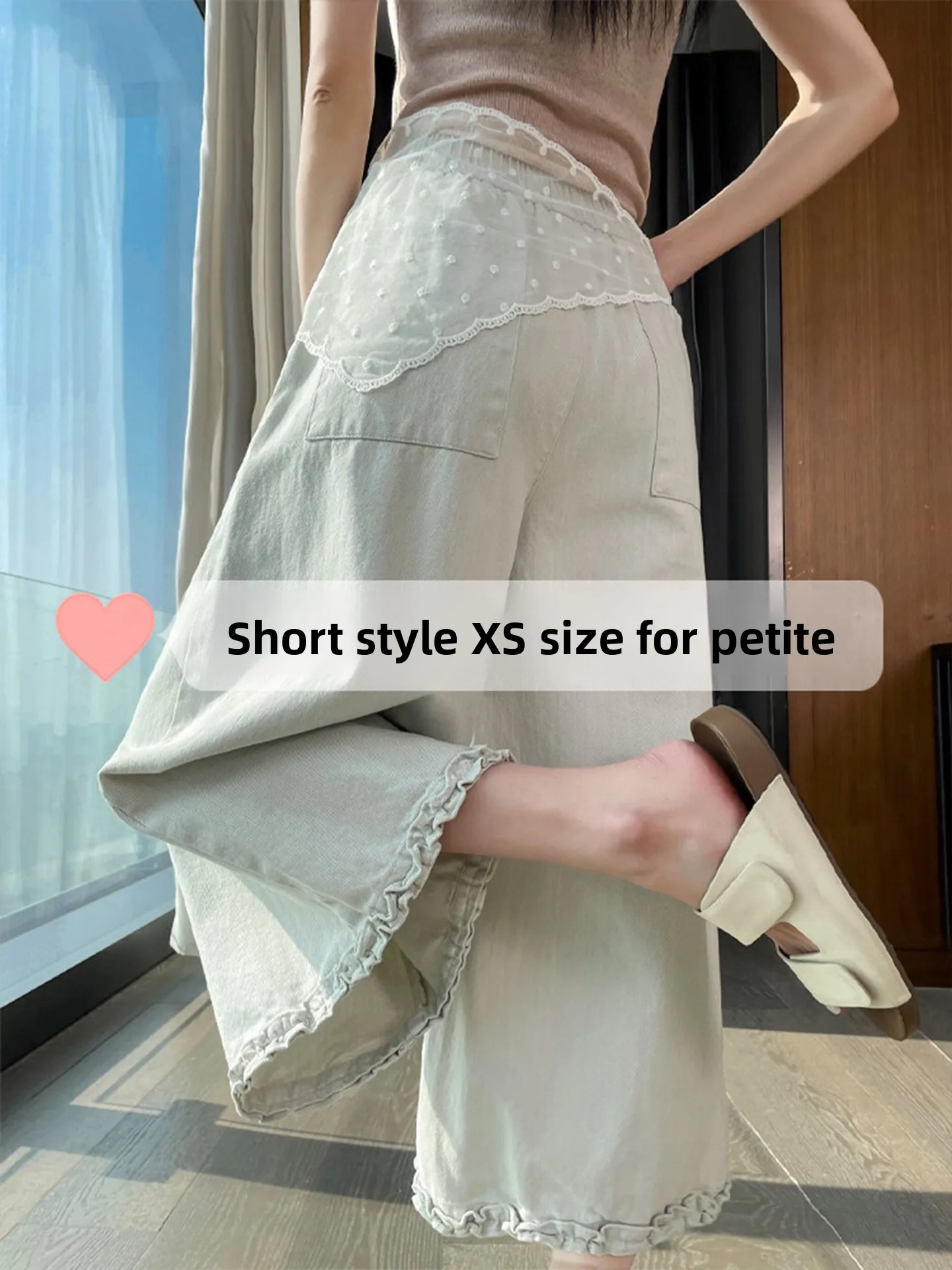 High Waist Wide Leg Pants Women's Nine Points Lace Straight Cut Summer Casual Trousers Korean Style Cotton Loose Fit
High Waist Wide Leg Pants Women's Nine Points Lace Straight Cut Summer Casual Trousers Korean Style Cotton Loose Fit