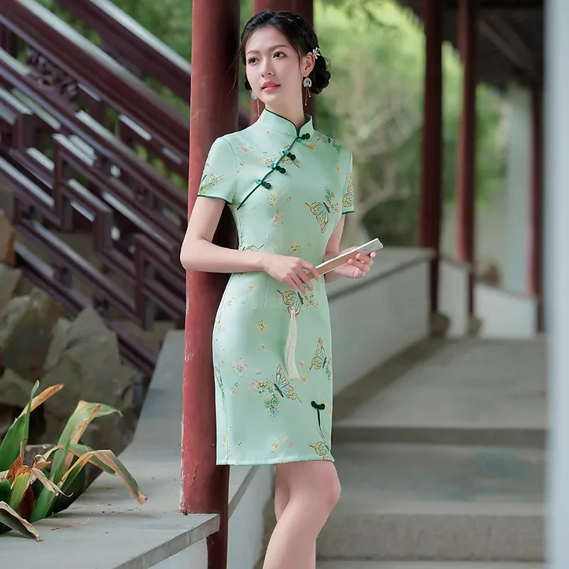 Yourqipao Summer Short Elegant Daily Cheongsam Young Girls Photograph Improved Chinese Style Evening Qipao Dress for Women
Yourqipao Summer Short Elegant Daily Cheongsam Young Girls Photograph Improved Chinese Style Evening Qipao Dress for Women