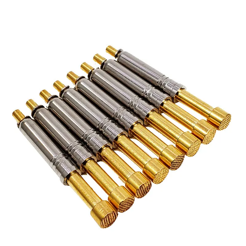 50pcs 4.55mm Test Probes 8.0mm Plum Blossom/Flat Head Integrated 40mm Length Spring Loaded Pins for PCB ICT Testing
50pcs 4.55mm Test Probes 8.0mm Plum Blossom/Flat Head Integrated 40mm Length Spring Loaded Pins for PCB ICT Testing