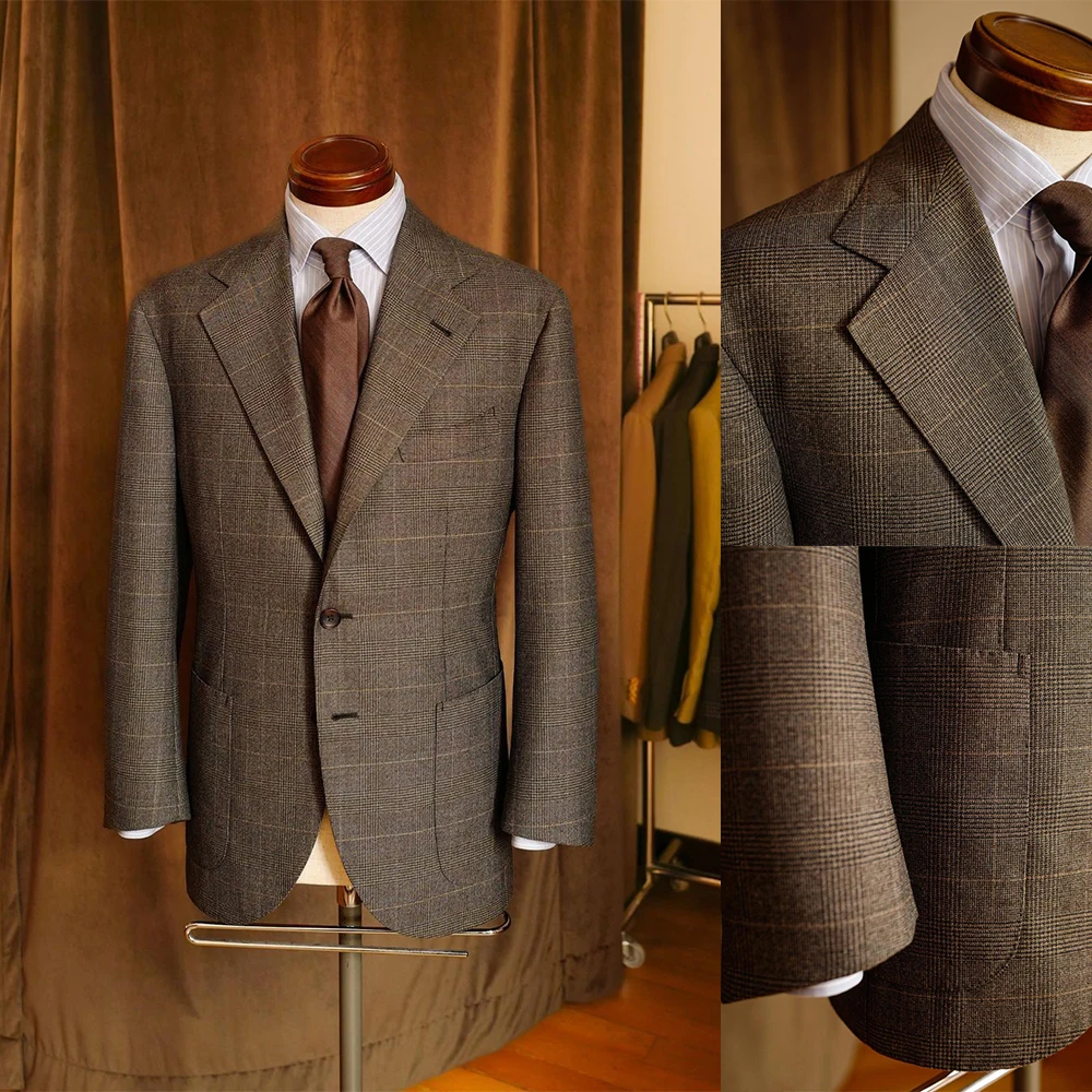 Brown Men Suit One Piece Business Blazer Single Breasted Plaid Stripes Wedding Groom Formal Work Wear Party Causal Tailored
Brown Men Suit One Piece Business Blazer Single Breasted Plaid Stripes Wedding Groom Formal Work Wear Party Causal Tailored