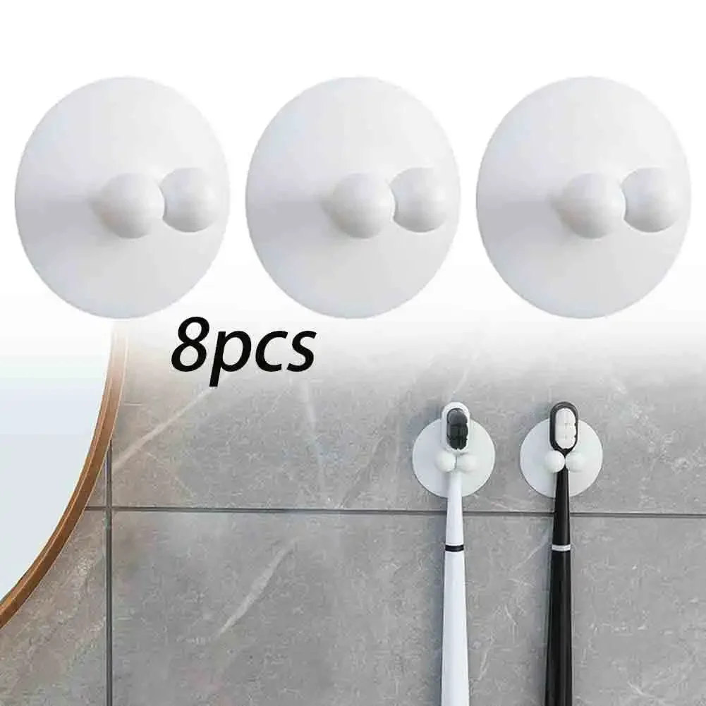 8PCS Punch-Wall-Mounted Storage Hook With Suction Cup Universal Groceries Storage Rack Toothbrush Holder Silicone White
8PCS Punch-Wall-Mounted Storage Hook With Suction Cup Universal Groceries Storage Rack Toothbrush Holder Silicone White