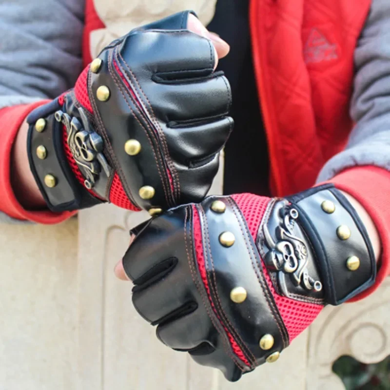 Outdoor Cycling Driving Mountaineering Exercise Pirate Head Anti Slip Wear-resistant Fashionable Mesh Half Finger Gloves
Outdoor Cycling Driving Mountaineering Exercise Pirate Head Anti Slip Wear-resistant Fashionable Mesh Half Finger Gloves