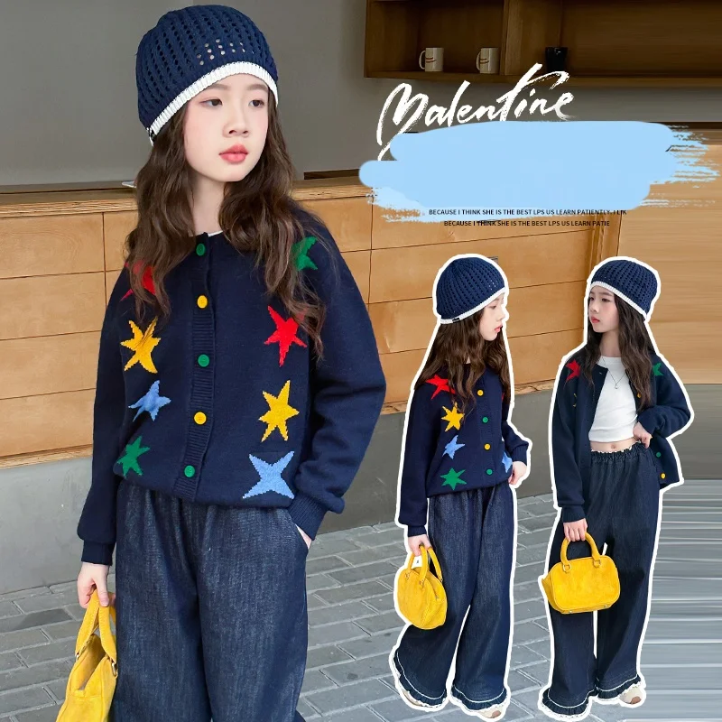 Kids Cardigan Age 4-14Y Baby Girl Casual Daily Spring&Autumn Star Knitwear Tween Girl Vintage Outfit Child Vintage Style Knitted
Kids Cardigan Age 4-14Y Baby Girl Casual Daily Spring&Autumn Star Knitwear Tween Girl Vintage Outfit Child Vintage Style Knitted