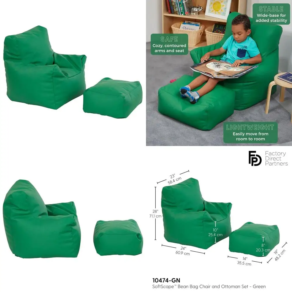 Комплект из кресла-мешка и пуфика для детей, идеально подходит для чтения, игр и отдыха, универсальное сиденье для классов и дома - G
Комплект из кресла-мешка и пуфика для детей, идеально подходит для чтения, игр и отдыха, универсальное сиденье для классов и дома - G