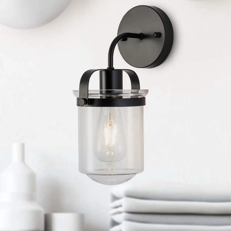 1Light with Clear Glass Shade Modern Sconce Industrial Indoor Light Fixture for Bathroom Living Room Bedroom Over Kitchen Sink
1Light with Clear Glass Shade Modern Sconce Industrial Indoor Light Fixture for Bathroom Living Room Bedroom Over Kitchen Sink
