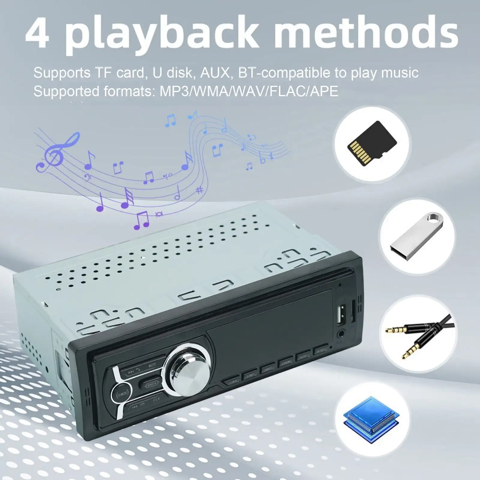 Chicmine Car MP3 Player Stereo AUX Input Bluetooth-Compatible FM Radio with Remote Control And LED Screen Car Stereo Radio
Chicmine Car MP3 Player Stereo AUX Input Bluetooth-Compatible FM Radio with Remote Control And LED Screen Car Stereo Radio