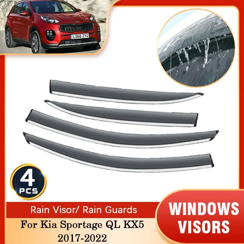 For Kia Sportage QL KX5 2017 2018 2019 2020 2021 2022 Rain Window Visors Wind Shield Smoking Deflectors Guards Awing Trim Cover
For Kia Sportage QL KX5 2017 2018 2019 2020 2021 2022 Rain Window Visors Wind Shield Smoking Deflectors Guards Awing Trim Cover
