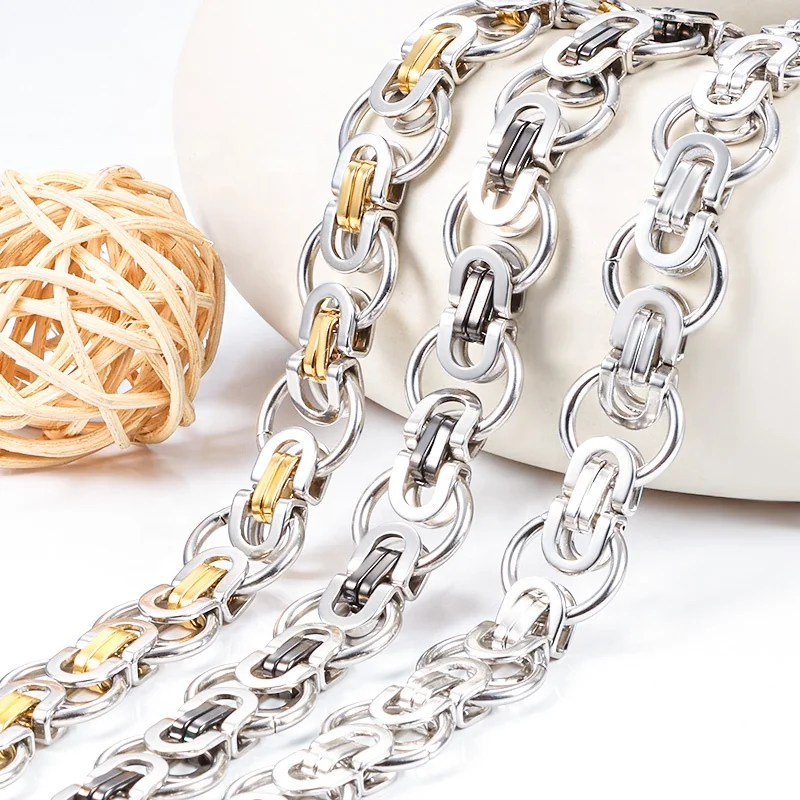 Mens Stainless Steel Black Indirect Color Emperor Chain Necklace Byzantine Necklace Hip Hop Roll Chain
Mens Stainless Steel Black Indirect Color Emperor Chain Necklace Byzantine Necklace Hip Hop Roll Chain