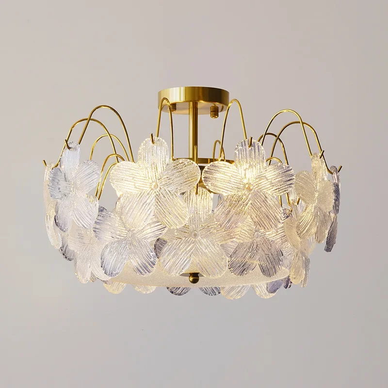 Full spectrum French romantic flower colored glass ceiling light 2023 new master bedroom wedding room children's bedroom pendant
Full spectrum French romantic flower colored glass ceiling light 2023 new master bedroom wedding room children's bedroom pendant