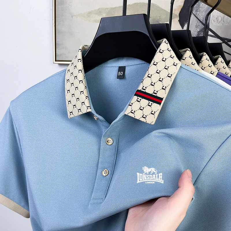Summer men's casual business short-sleeved polo shirt-style T-shirt with buttoned collarAvailable in sizes ranging from M to 4XL
Summer men's casual business short-sleeved polo shirt-style T-shirt with buttoned collarAvailable in sizes ranging from M to 4XL